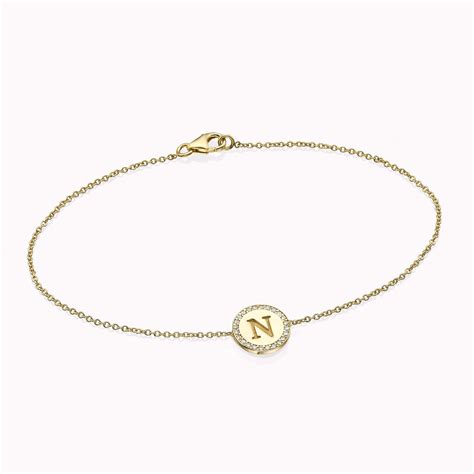 monogram bracelet white gold.